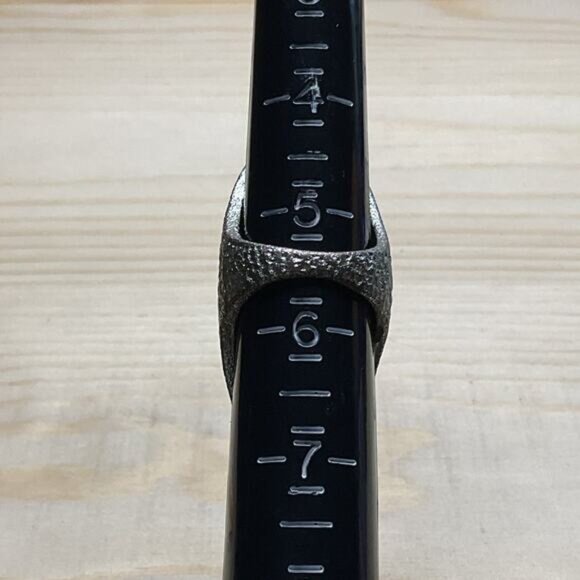 Antique-Look Textured Metal Armor Shield Ring Unique Statement Piece - Picture 6 of 7